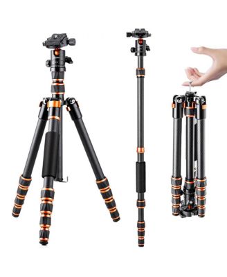 BA225 5-Section Carbon Fiber Tripod/Monopod with 360-Degree Ball Head, 17.6 lbs Capacity