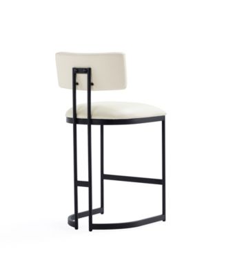 Juno 38.2" Faux Leather Upholstered Counter Stool