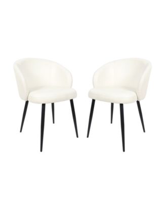 Looma Faux Leather Upholstered Dining Side Chairs, Set of 2