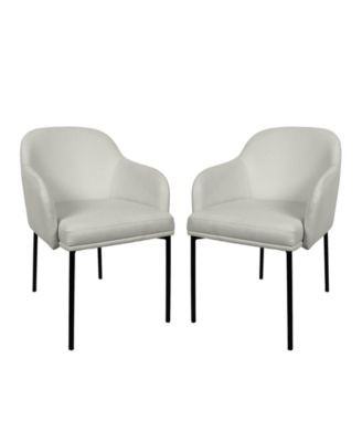 Loft Faux Leather Upholstered Dining Armchairs, Set of 2