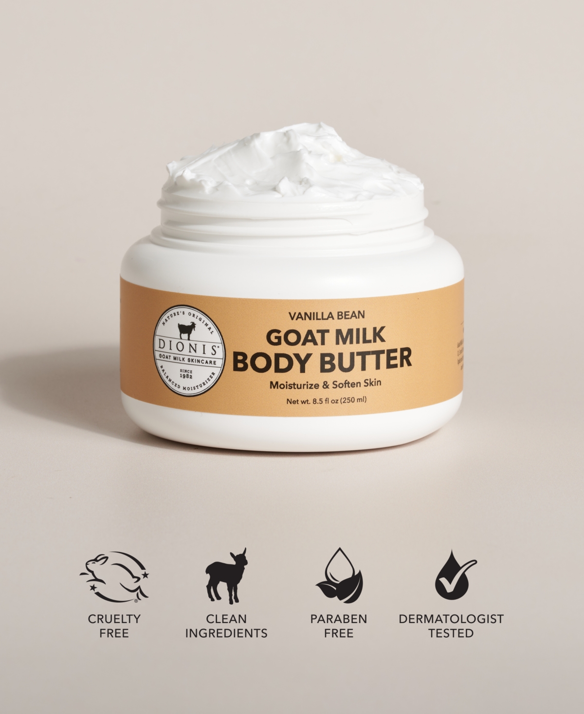 Dionis Vanilla Bean Goat Milk Body Butter, 8.5 oz.