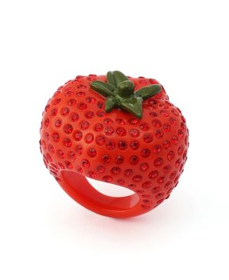 Faux Stone Hothouse Bloom Tomato Cocktail Ring