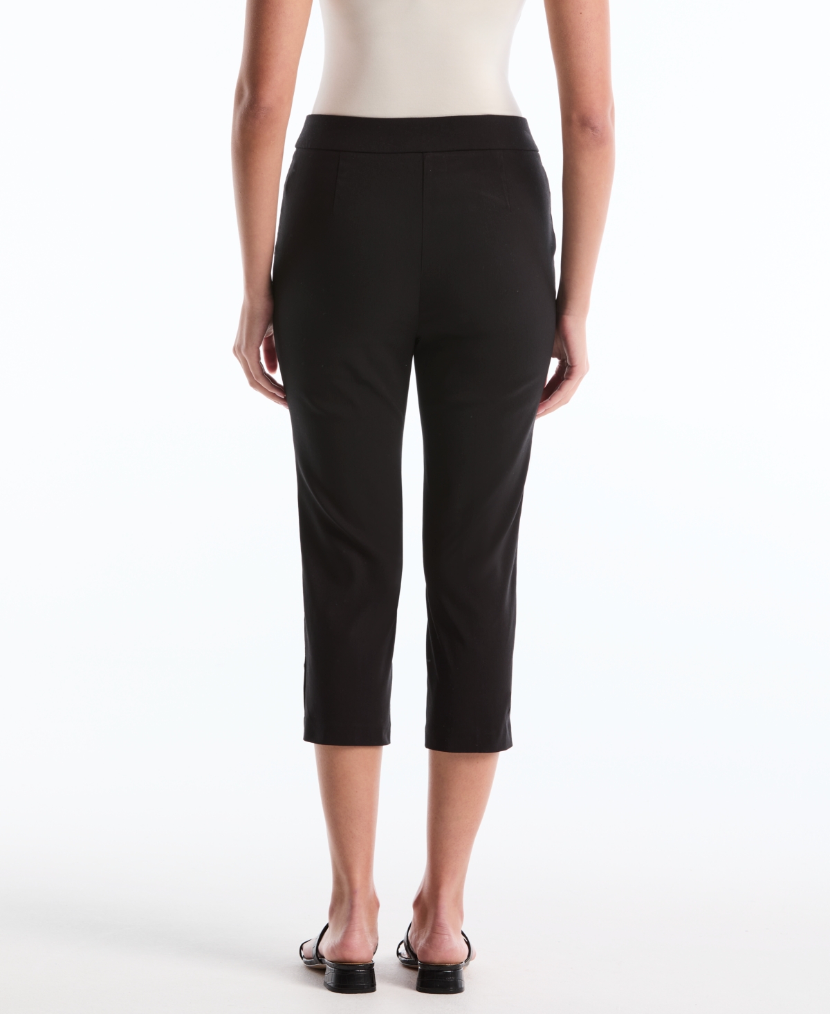 Rafaella Petite Button Detail Capri Pants