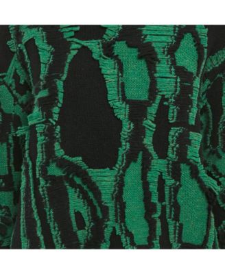 Women's Frayed Knit Crewneck Sweater