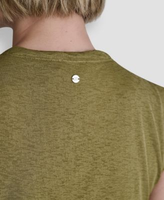 Women's Printed Tissue Knit Sleeveless Crew Neck Top