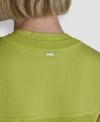 Women's Mixed Media V-Neck Sleeveless Sweater