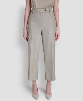 Women's Windowpane Mid-Rise Cropped Pants