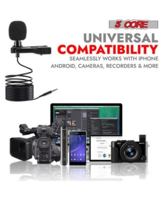 Microphone 2Pcs Lavalier Mic Wearable Omnidirectional Condenser 3.5mm Body Microfono