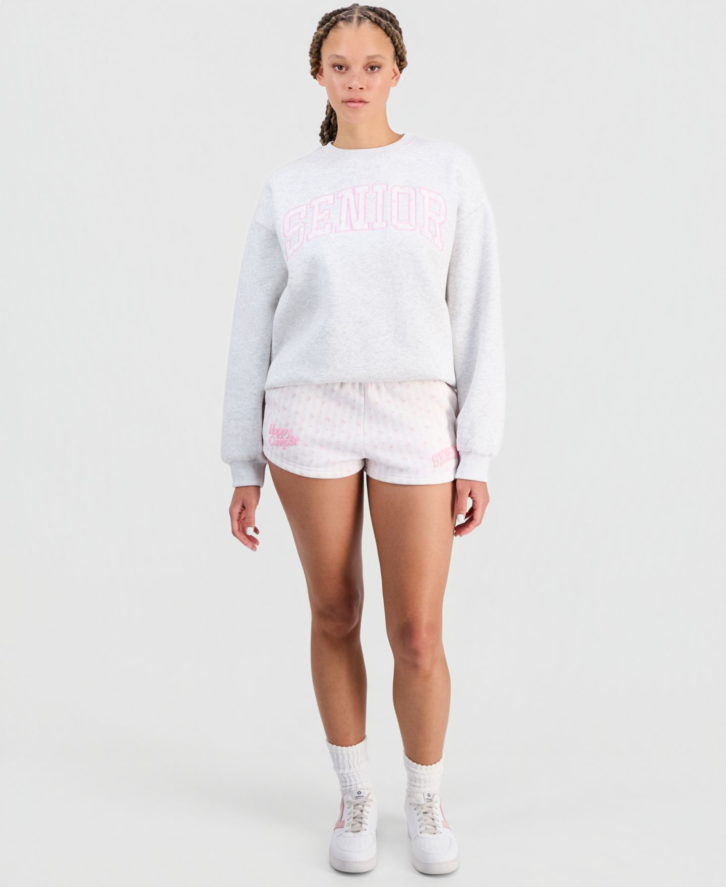 Женские шорты The Happy Camp3r Juniors' Senior Ellie Fleece, цвет: Светлый розовый — фото 3