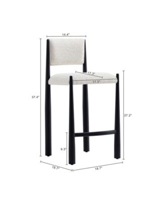 Lennor 37.4" Boucle Upholstered Counter Stool