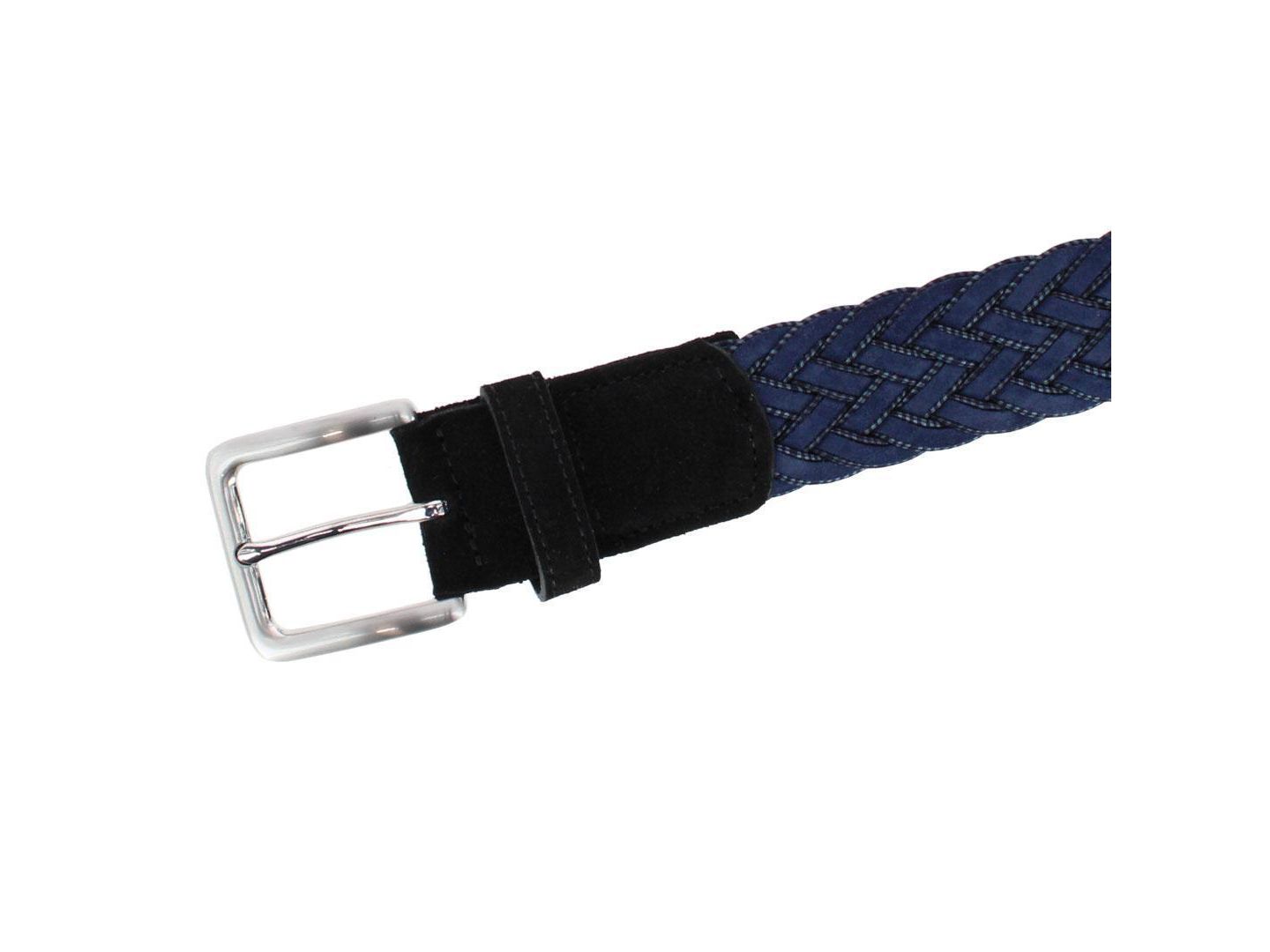 Мужской ремень TRAFALGAR Apollo Italian Braided Suede Versatile Belt, цвет: Тёмно-синий — фото 3