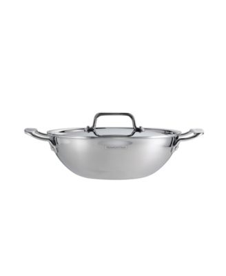 Utsava Tri-Ply Clad Stainless Steel 2.7-Quart Covered Kadai