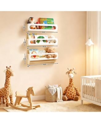 Solid Bamboo Wall Shelves