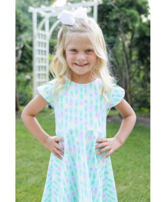 Toddler Girls Printed Knit Tulip Twirl Dress