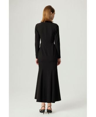 Women's Bow Detail Mermaid Maxi Dress