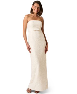 Women's Strapless Glitter Ball Gown