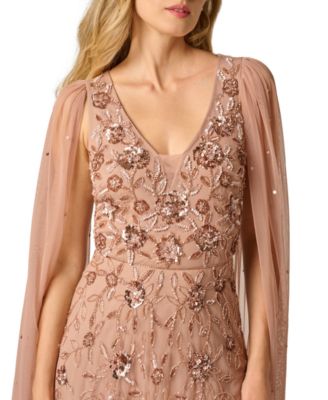 Women's V-Neck Beaded Gown