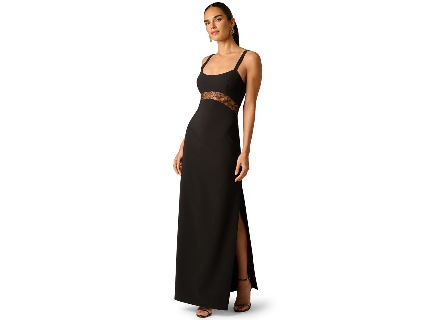 Women's Lace Detail Scoop Neck Dress
