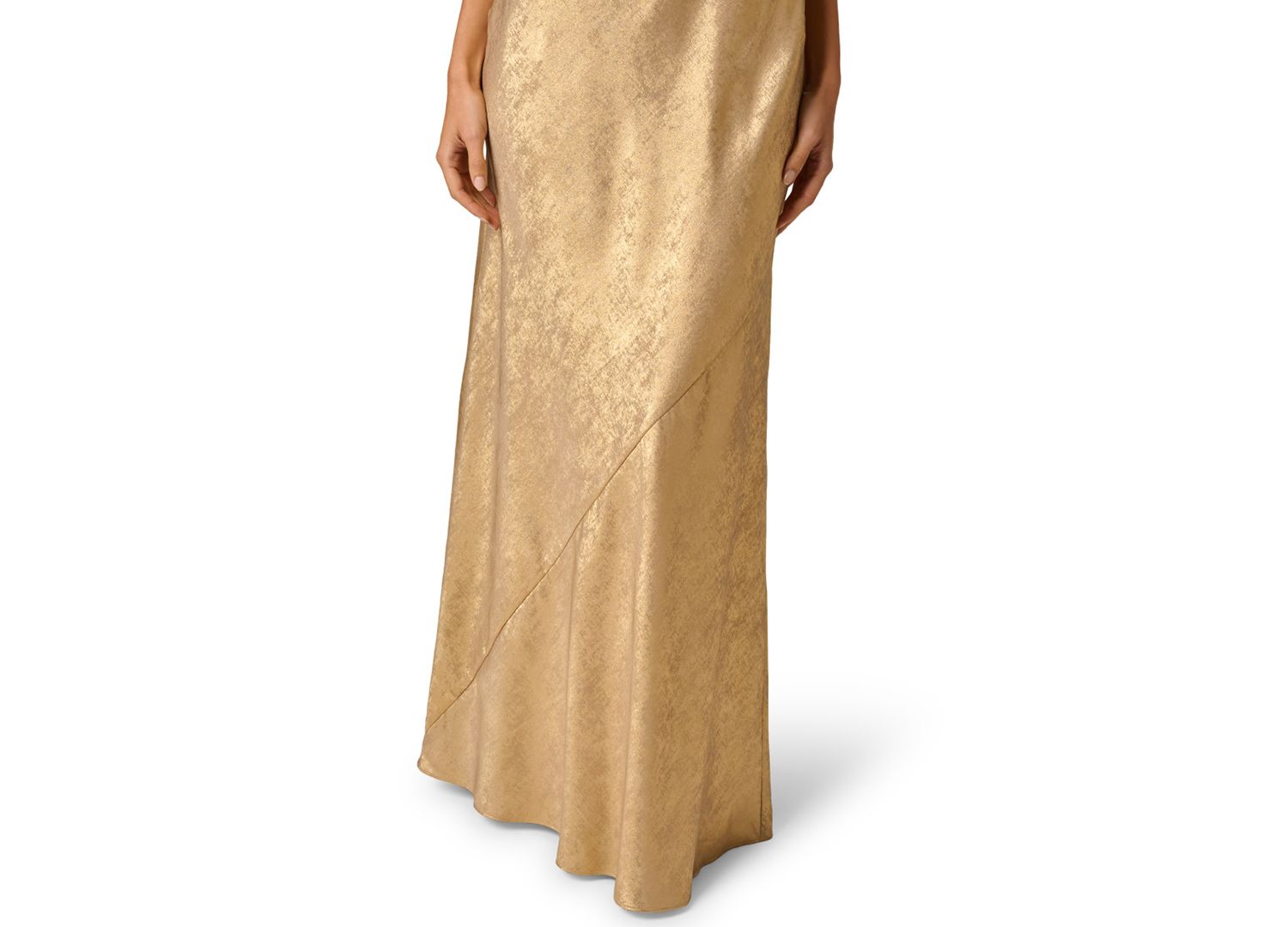 Women's Foiled Cowl Neck Ball Gown