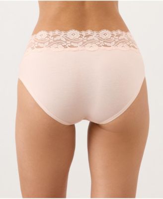 Women's Lace Waist Brief 3-Pack Made With Cotton