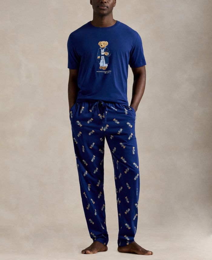 Polo Ralph Lauren Men's Polo Bear T-Shirt and Pajama Pants, 2-Piece Set