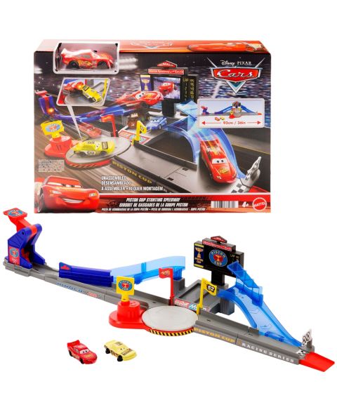 Детский игровой набор Cars Disney and Pixar Piston Cup Lightning McQueen Two Ways to Play Playset