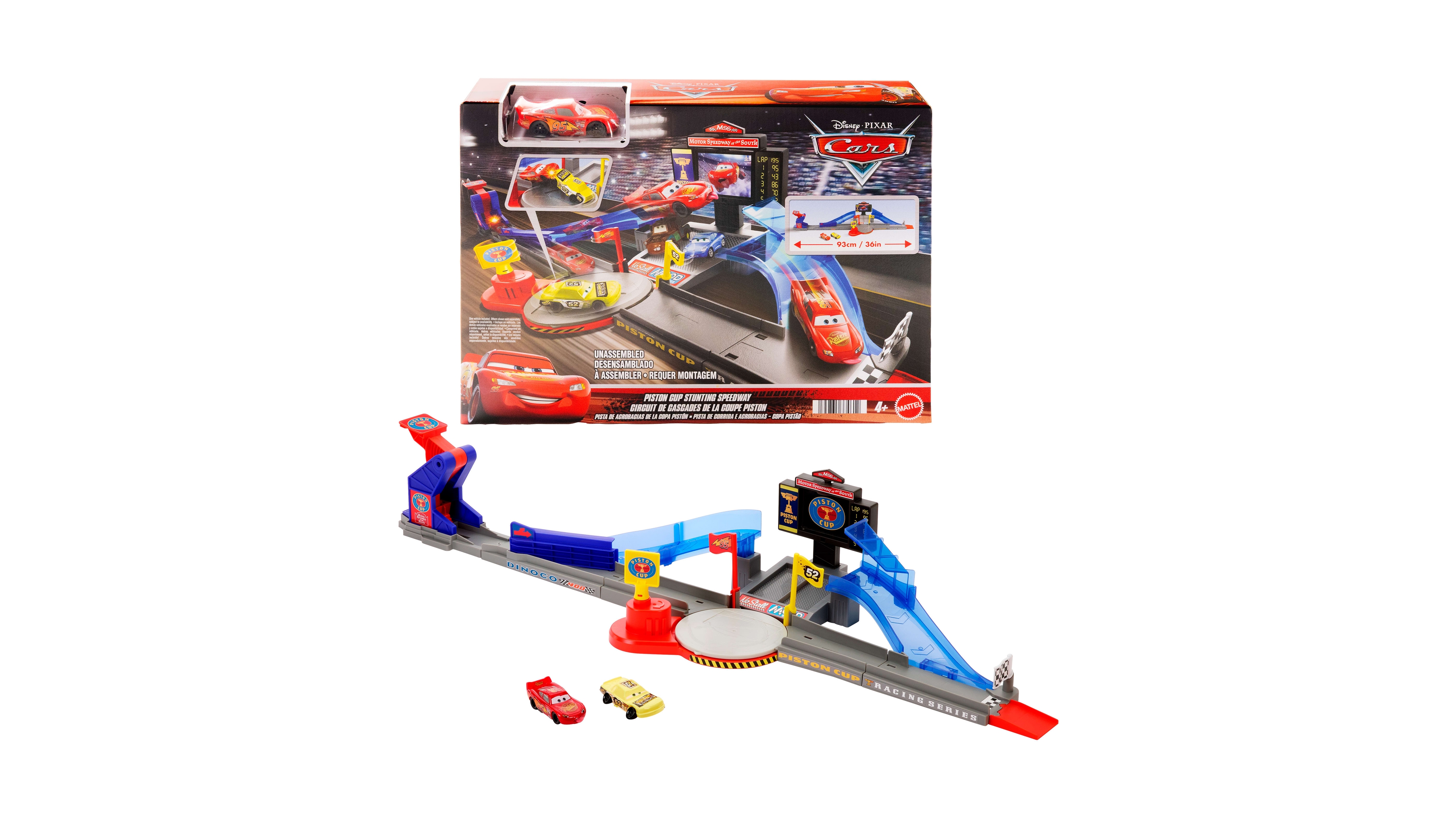 Car Disney and Pixar Cars Piston Cup Stunting Speedway Playset