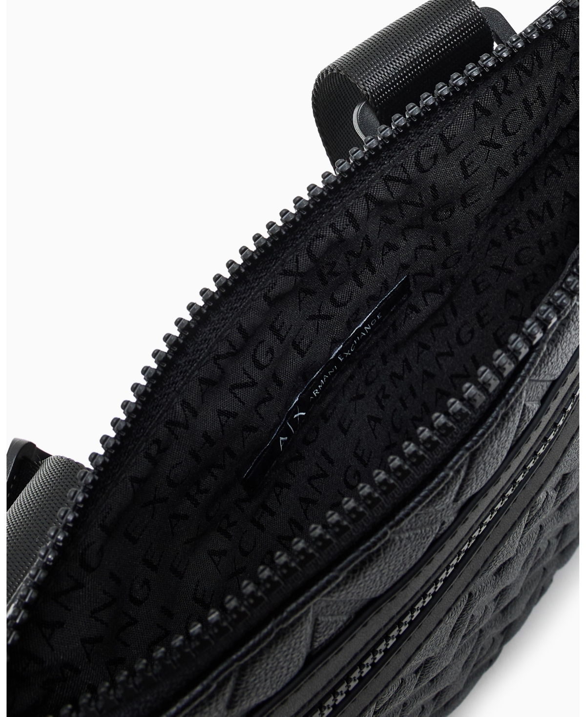 A|X Armani Exchange Men's Tonal All Over Logo Crossbody Bag