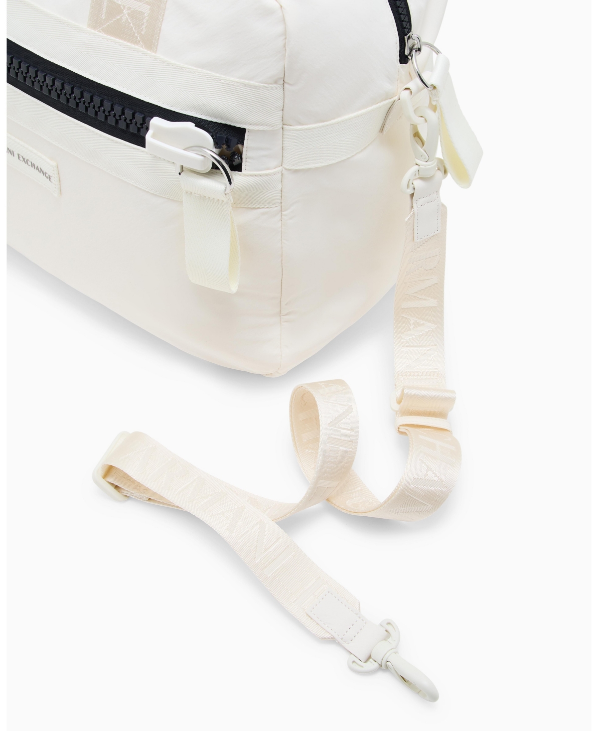 A|X Armani Exchange Men's White Edition Duffel Bag