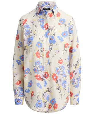 Petite Karrie Floral Long-Sleeve Shirt