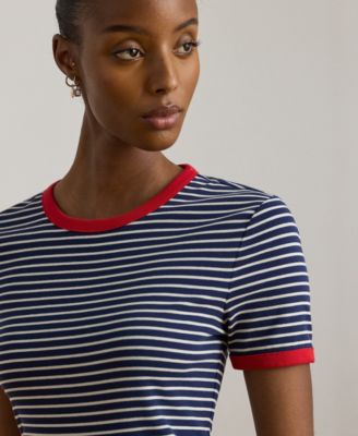 Petite Alli Striped Crewneck T-Shirt