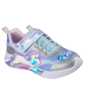 Little Girls S-Lights: Unicorn Chaser Stay-Put Closure Light-Up Casual Sneakers from Finish Line
