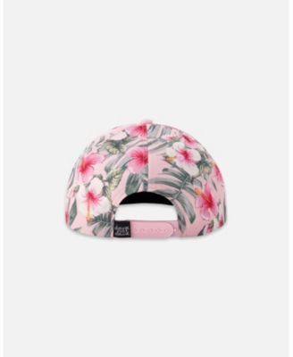 Baby Girls Cap Hibiscus Print