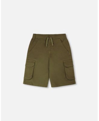 Big Boys Stretch Twill Bermuda with Cargo Pockets
