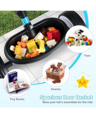 Toddler Tricycle with 3 Position Seat and Storage Basket for Kids