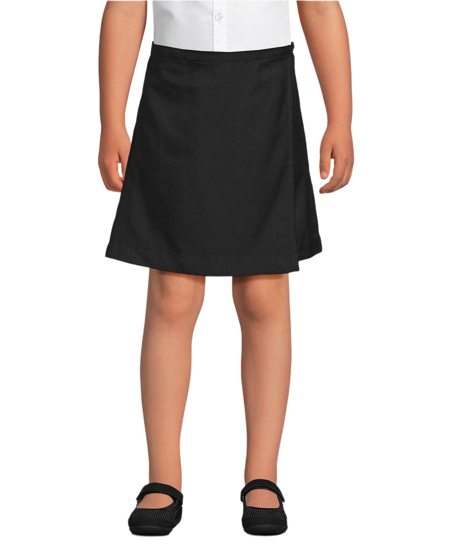 Little Girls School Uniform Solid A Line Tab Skort
