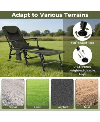 Oversized Folding Detachable Footrest, Heavy-Duty Outdoor Seat Fishing Chair