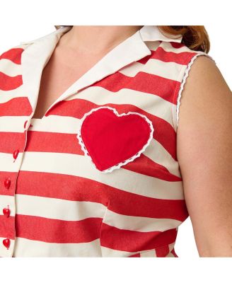 Plus Size Collared Sleeveless Shelby Romper