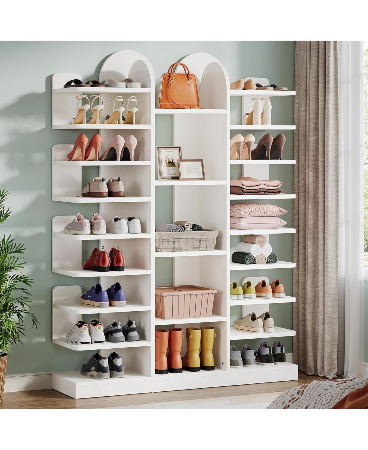 Tribesigns 13-Tier Shoe Rack, Freestanding Tall Entryway Shoe Organizer with Open Shelves