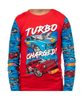 Little Boys Pajamas Turbo Charged Tight Fit 2-Piece Sleep Set