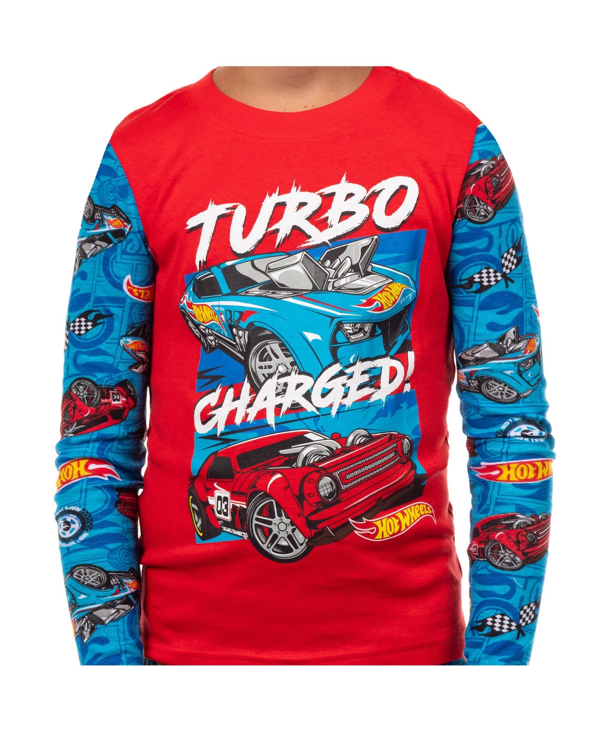 Hot Wheels Little Boys Pajamas Turbo Charged Tight Fit 2-Piece Sleep Set