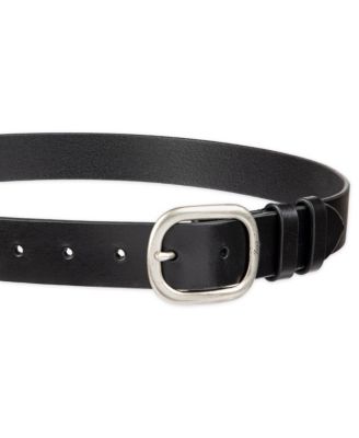 Women's Casual Center Bar Double Loop Leather Belt