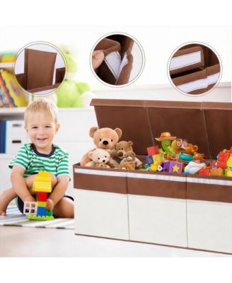 Extra Large Collapsible Storage Chest with Handles for Toys and Clothes