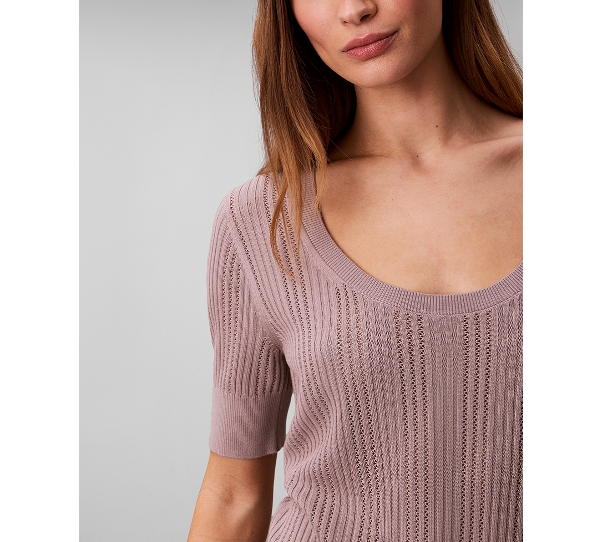 Calvin Klein Women's Gauge Short-Sleeve Sweater