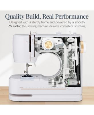 55-Piece Sewing Machine Kit for Beginners, w/ 16 Stitch Patterns, Double Stitching
