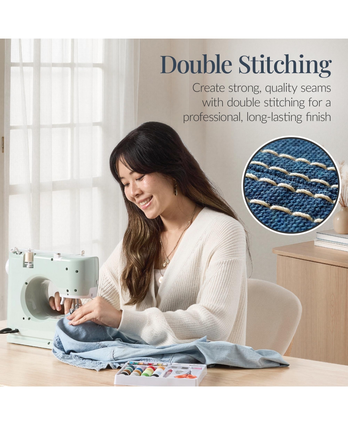 Best Choice Products 55-Piece Sewing Machine Kit for Beginners, w/ 16 Stitch Patterns, Double Stitching