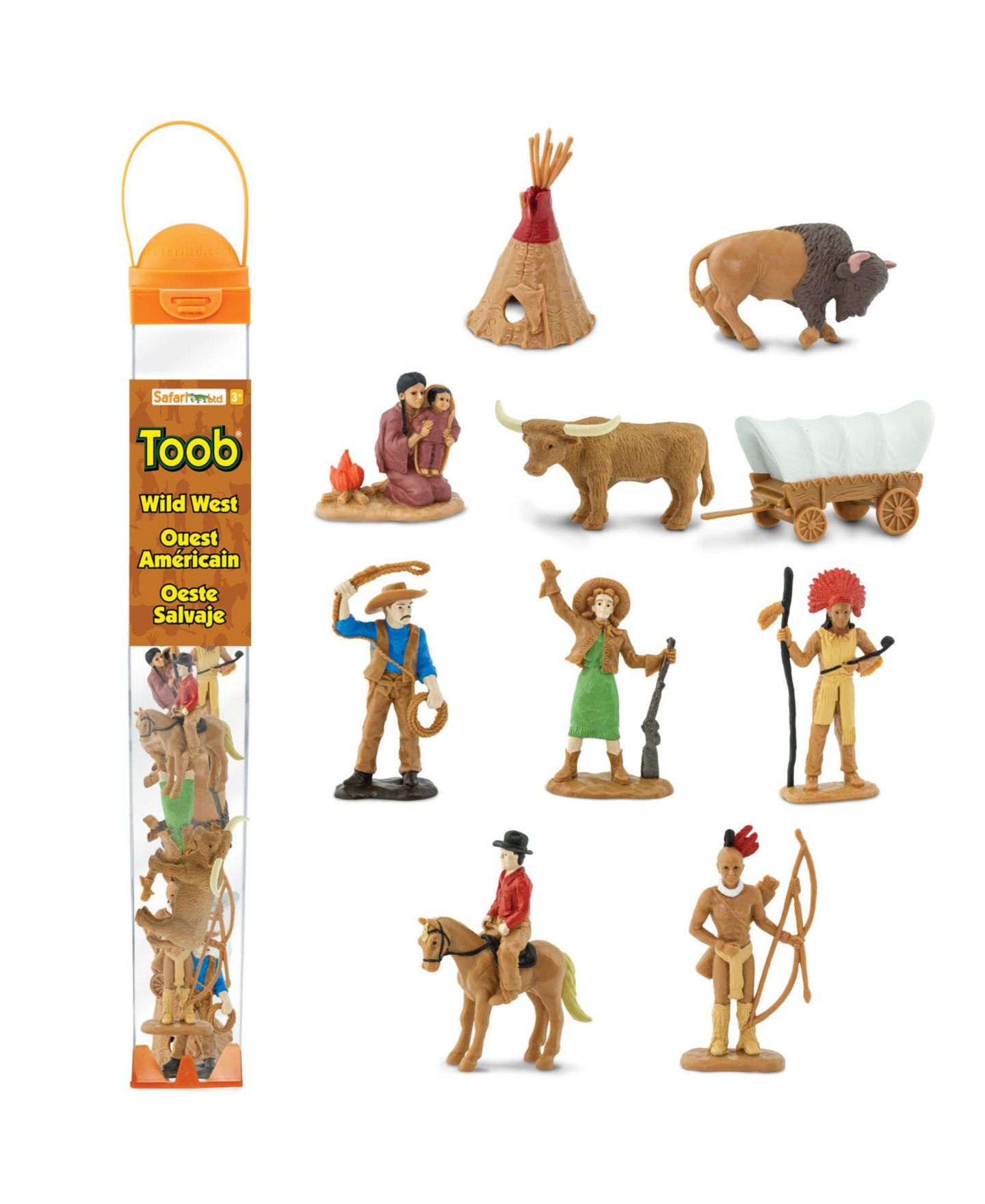 Детские фигурки Safari Ltd. Wild West 10-Piece Figurine Set, Ages 3+ — фото 1