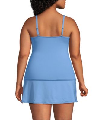 Plus Size Sweetheart Wrap Underwire Tankini Top