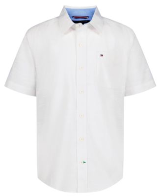 Tommy Hilfiger Boys 2T-7 Short-Sleeve Shirt - Fresh White 18$
