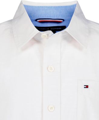 Boys' 2T-7 Texture Short-Sleeve Woven Shirt